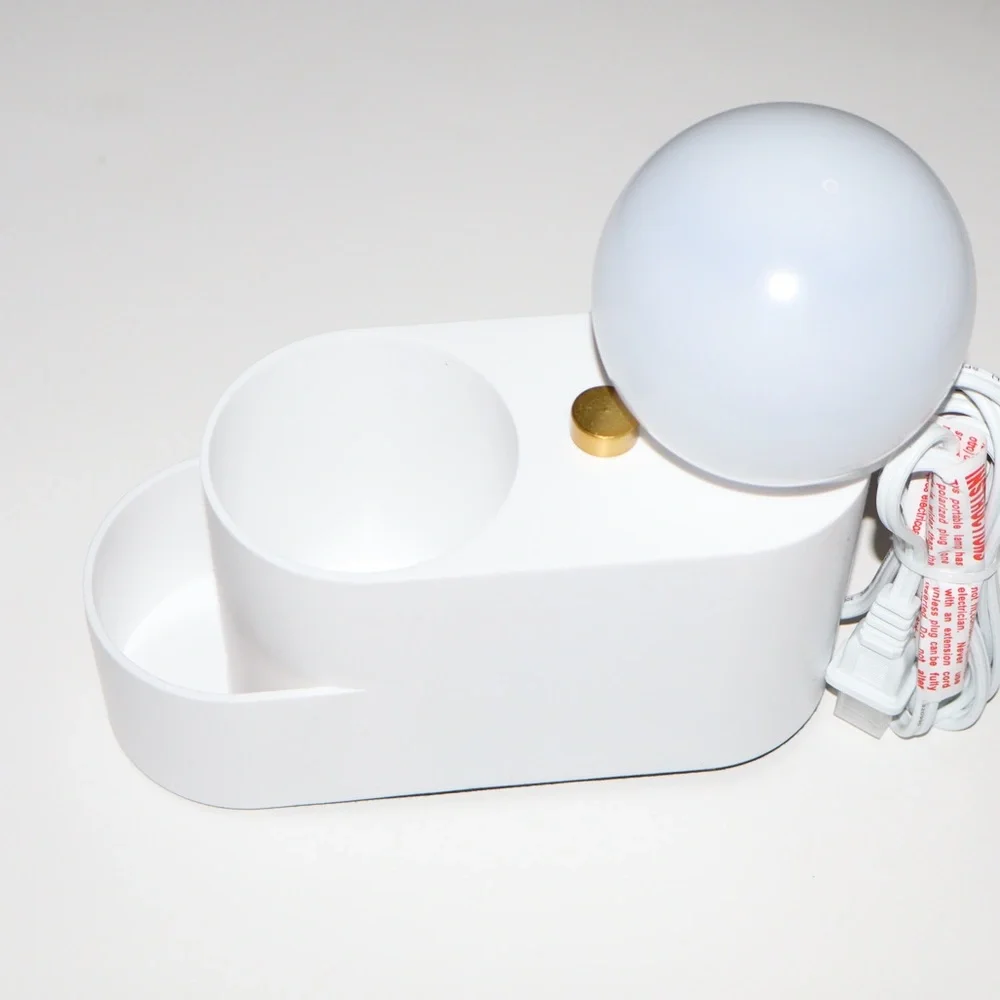 Room Essentials White Organizer Lamp Desk Clutter NWT Office Caddy Holder Shine